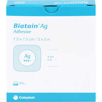 BIATAIN Ag Schaumverband 7.5x7.5 cm selbst haftend, 5 st, MFG Handel GmbH