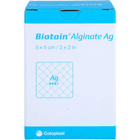 BIATAIN Alginate Ag Kompressen 5x5 cm mit Silber, 30 st, MFG Handel GmbH