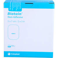 BIATAIN Schaumverband 5x7 cm nicht haftend, 10 st, MFG Handel GmbH