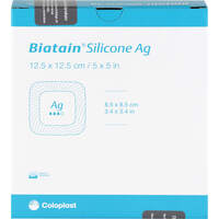 BIATAIN Silicone Ag Schaumverband 12.5x12.5 cm, 5 st, MFG Handel GmbH