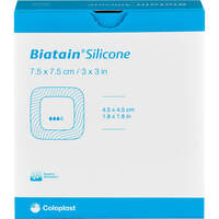 BIATAIN Silicone Schaumverband 7.5x7.5 cm, 10 st, MFG Handel GmbH