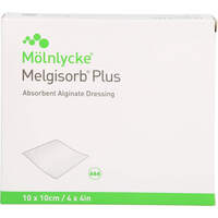 MELGISORB Plus Alginat Verband 10x10 cm steril, 10 st, MFG Handel GmbH