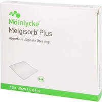 MELGISORB Plus Alginat Verband 10x10 cm steril, 10 st, MFG Handel GmbH