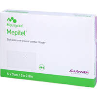 MEPITEL Silikon Netzverband 5x7 cm steril, 5 st, MFG Handel GmbH