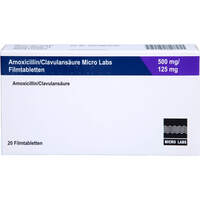Amoxicillin/Clavulans&auml;ure Micro Labs 500 mg/125 mg, 20 Stk., Micro Labs GmbH