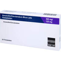 Amoxicillin/Clavulans&auml;ure Micro Labs 500 mg/125 mg, 20 Stk., Micro Labs GmbH