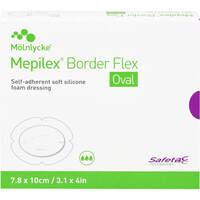MEPILEX Border Flex Schaumverb.haft.oval 7.8x10 cm, 5 st, MFG Handel GmbH
