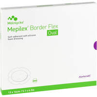 MEPILEX Border Flex Schaumverb.haft.oval 13x16 cm, 5 ST, GMS German Medical Supply GmbH