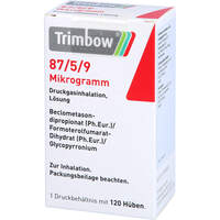 Trimbow 87 ug/5 ug/9 ug 120 Hub Druckgasinhalation, 1 st, Axicorp Pharma B.V.
