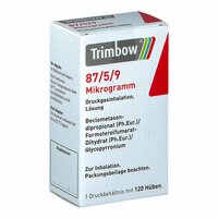 Trimbow 87 ug/5 ug/9 ug 120 Hub Druckgasinhalation, 1 st, Axicorp Pharma B.V.
