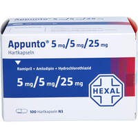 Appunto 5 mg/5 mg/25 mg Hartkapseln, 100 st, HEXAL AG