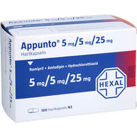 Appunto 5 mg/5 mg/25 mg Hartkapseln, 100 st, HEXAL AG
