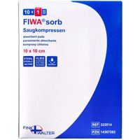 Saugkompressen Verbandkomp steril 10x10cm FIWAsorb, 10 st, Fink & Walter GmbH