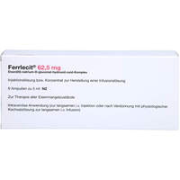 Ferrlecit 62.5 mg Ampullen, 6x5 ml, 2care4 Aps