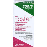 FOSTER 200/6 ug 120 Hub Dosieraerosol, 1 st, Abacus Medicine A/S