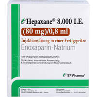 Hepaxane 8.000 IE (80 mg)/ 0.8ml Inj.-Lsg. FSP, 10 st, ITF Pharma GmbH