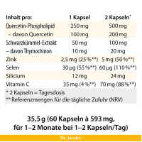 Dr. Jacob's Quercetin-Phospholipid Papain Bromelain Zink, 60 st, Dr. Jacob's Medical GmbH