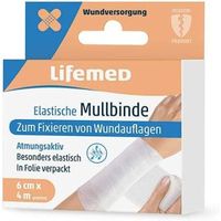 Elastische Mullbinde 6 cm x4 m, 1 st, Lifemed GmbH