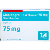 Clopidogrel - 1 A Pharma 75 mg Filmtabletten, 28 Stk., 1 A Pharma GmbH