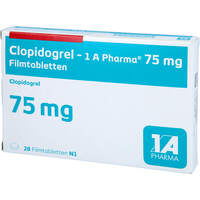 Clopidogrel - 1 A Pharma 75 mg Filmtabletten, 28 Stk., 1 A Pharma GmbH