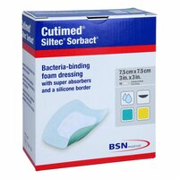 CUTIMED Siltec Sorbact PU-Verb.7.5x7.5 cm, 10 st, B2b Medical GmbH