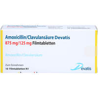 Amoxicillin/Clavulansäure Devatis 875mg/125mg FTA, 10 Stk., Devatis GmbH