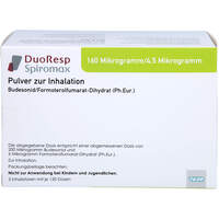 DUORESP Spiromax 160 ug/4.5 ug Pulv.z.Inh. 3x120ED, 3 st, Pb Pharma GmbH