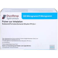 DUORESP Spiromax 320 ug/9 ug Pulv.z.Inh. 3x60ED, 3 st, Pb Pharma GmbH