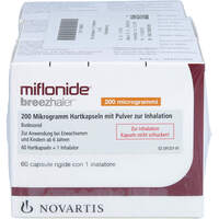 Miflonide Breezhaler 200 ug Hartkps.m.Plv.z.Inhal., 3x60 st, Eurimpharm Arzneimittel GmbH