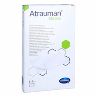 ATRAUMAN Silicone steril 5x7 cm Kompressen, 5 st, Tora Pharma GmbH