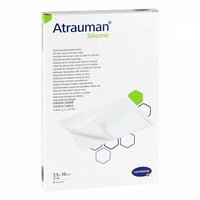 ATRAUMAN Silicone steril 7.5x10 cm Kompressen, 5 Stk., Tora Pharma GmbH