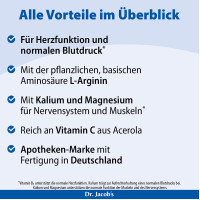 Dr. Jacob's Blutdruck-Tabletten mit Arginin Kalium Magnesium, 126 st, Dr. Jacob's Medical GmbH
