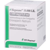 HEPAXANE 10.000 I.E. 100 mg/1 ml Inj.-Lsg.F-Spr., 20 st, ITF Pharma GmbH