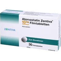 Atorvastatin Zentiva 10mg Filmtabletten, 30 Stk., Zentiva Pharma GmbH