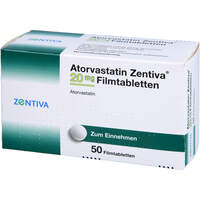 Atorvastatin Zentiva 20mg Filmtabletten, 50 st, Zentiva Pharma GmbH