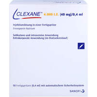Clexane 4.000 I.E.40 mg/0.4ml ILO F.Sp.+Sich-Sys., 10 st, Abacus Medicine A/S