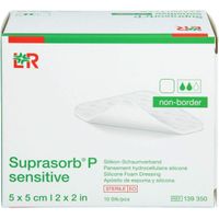 Suprasorb P sensitive PU-Schaum.non bor.5x5cm, 10 st, Lohmann & Rauscher GmbH & Co. KG