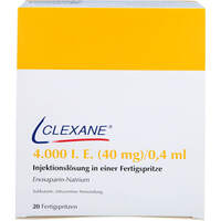 CLEXANE 4.000 I.E. 40mg/0.4ml ILO i.e.Fertigspr., 20 Stk., CC Pharma GmbH