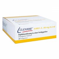 CLEXANE 4.000 I.E. 40mg/0.4ml ILO i.e.Fertigspr., 20 Stk., CC Pharma GmbH