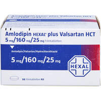 Amlodipin HEXAL plus Valsartan HCT 5mg/160mg/25mg, 98 st, HEXAL AG