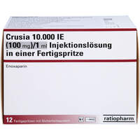 Crusia 10.000 IE 100mg/1ml ILO F.Sp.+Sich-Sys., 12 Stk., ratiopharm GmbH