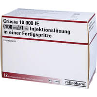 Crusia 10.000 IE 100mg/1ml ILO F.Sp.+Sich-Sys., 12 Stk., ratiopharm GmbH