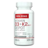 VITAMIN D3 + K2 MK-7 Depot, 120 st, Body Attack Sports Nutrition GmbH & Co. KG