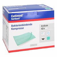 CUTIMED Sorbact Kompressen 4x6 cm, 42 Stk., Tora Pharma GmbH
