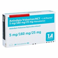 Amlodipin/Valsartan/HCT-1A Pharma 5mg/160mg/25mg, 28 st, 1 A Pharma GmbH