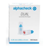alphacheck DUAL Sicherheits-Pen-Nadel 30G x 8 mm, 100 st, Berger Med GmbH