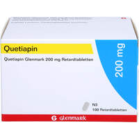 Quetiapin Glenmark 200 mg Retardtabletten, 100 st, Glenmark Arzneimittel GmbH