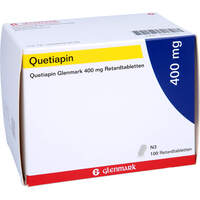 Quetiapin Glenmark 400 mg Retardtabletten, 100 Stk., Glenmark Arzneimittel GmbH