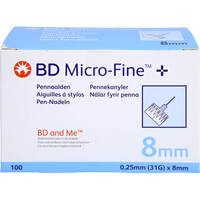 BD Micro-Fine+ 0.25 mm (31 G) x 8 mm, 100 st, MEDEXCEL GmbH
