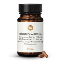 RHODIOLA ROSEA Rosenwurz-Extrakt 100 mg Kapseln, 120 st, Sunday Natural Products GmbH